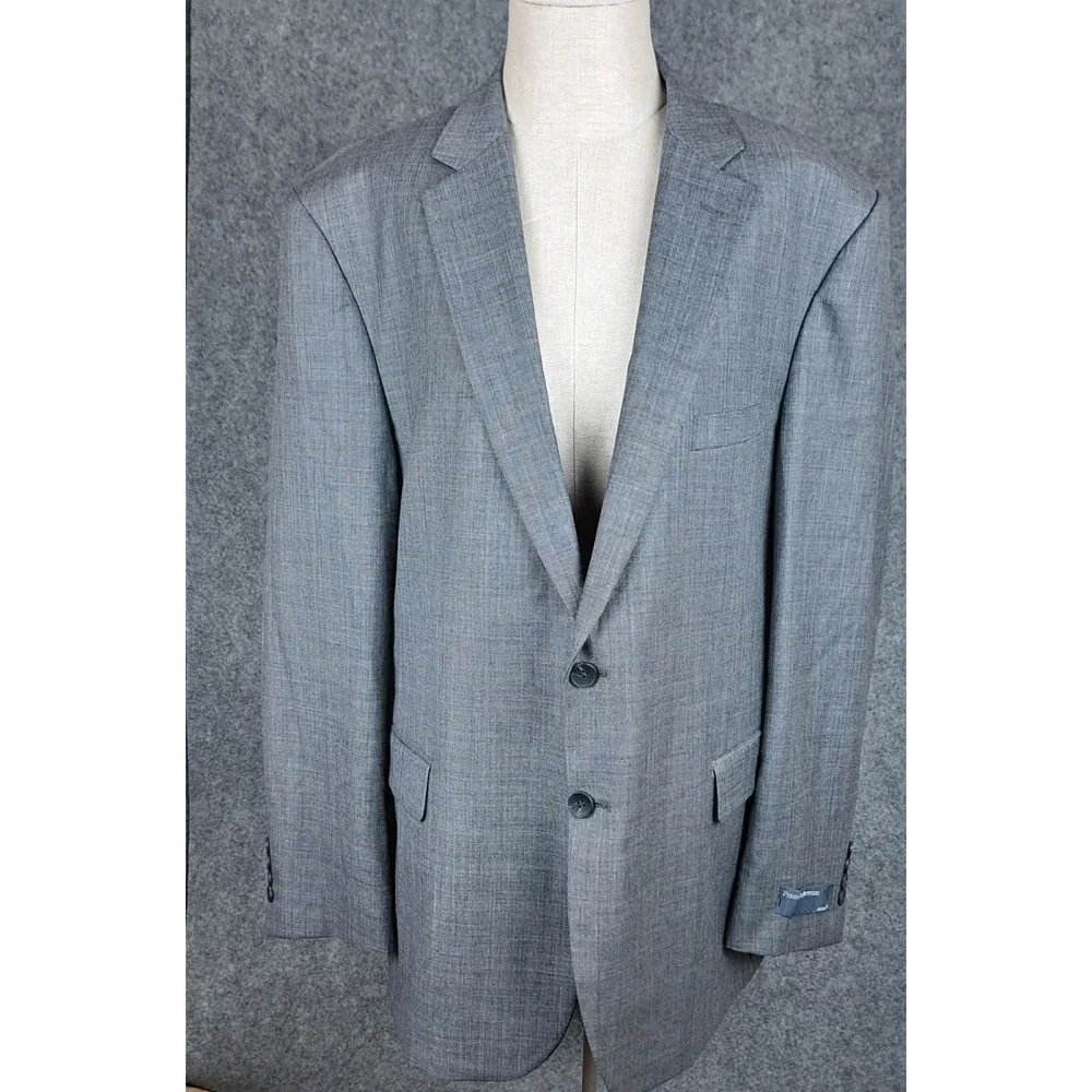 New‎ Perry Ellis Portfolio Athetic Fit Men's Jacket Size 46R 38W  Gray